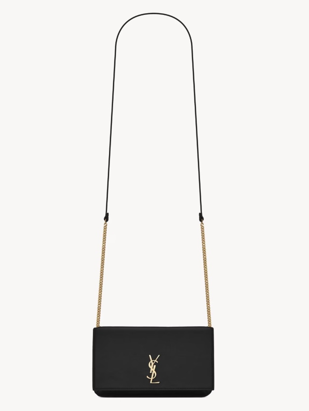 Saint Laurent Cassandre Phone Holder in Smooth Leather